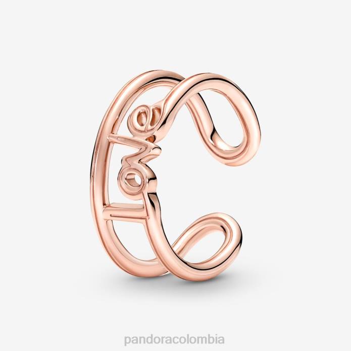 Pandora me encanta el anillo abierto Oro de Rose plateado J2LX680 accesorios