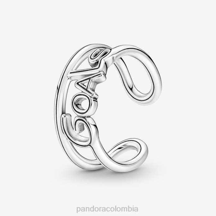 Pandora me goles anillo abierto Plata esterlina J2LX691 accesorios