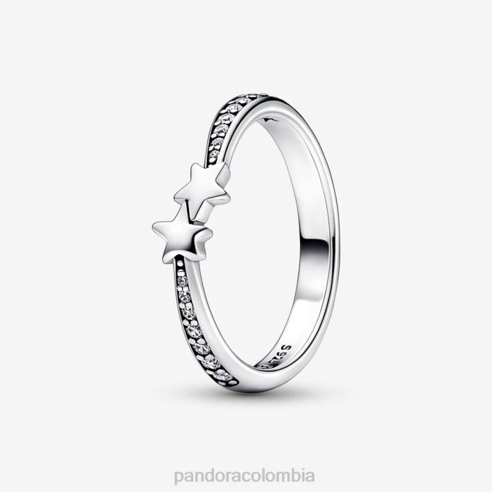 Pandora anillo brillante de estrellas fugaces Plata esterlina J2LX580 accesorios