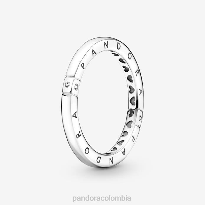 Pandora anillo con logo y corazones Plata esterlina J2LX628 accesorios