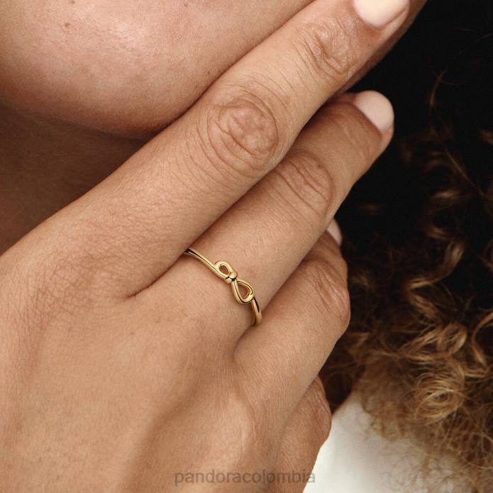 Pandora anillo de nudo infinito Chapado en oro J2LX557 accesorios