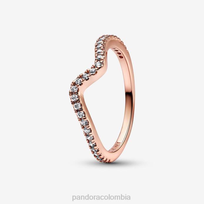 Pandora anillo de onda brillante Oro de Rose plateado J2LX600 accesorios