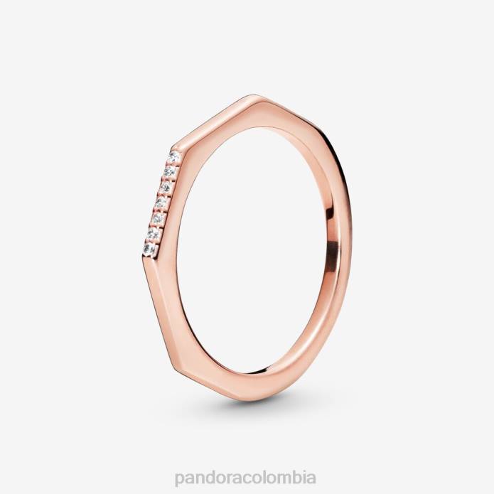 Pandora anillo multifacético Oro de Rose plateado J2LX635 accesorios