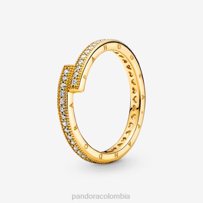 Pandora anillo superpuesto brillante Chapado en oro J2LX597 accesorios