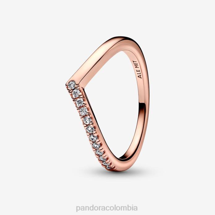 Pandora deseo atemporal anillo medio brillante Oro de Rose plateado J2LX605 accesorios
