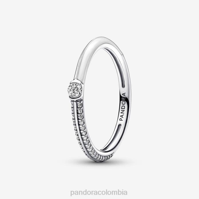 Pandora me pavimenta y anillo dual plata esterlina/blanco J2LX574 accesorios
