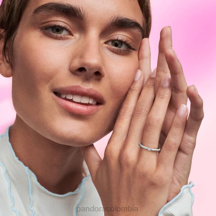 Pandora me pavimenta y anillo dual plata esterlina/blanco J2LX574 accesorios