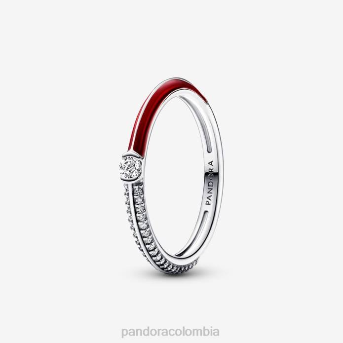 Pandora me pavimenta y anillo dual plata esterlina/rojo J2LX621 accesorios