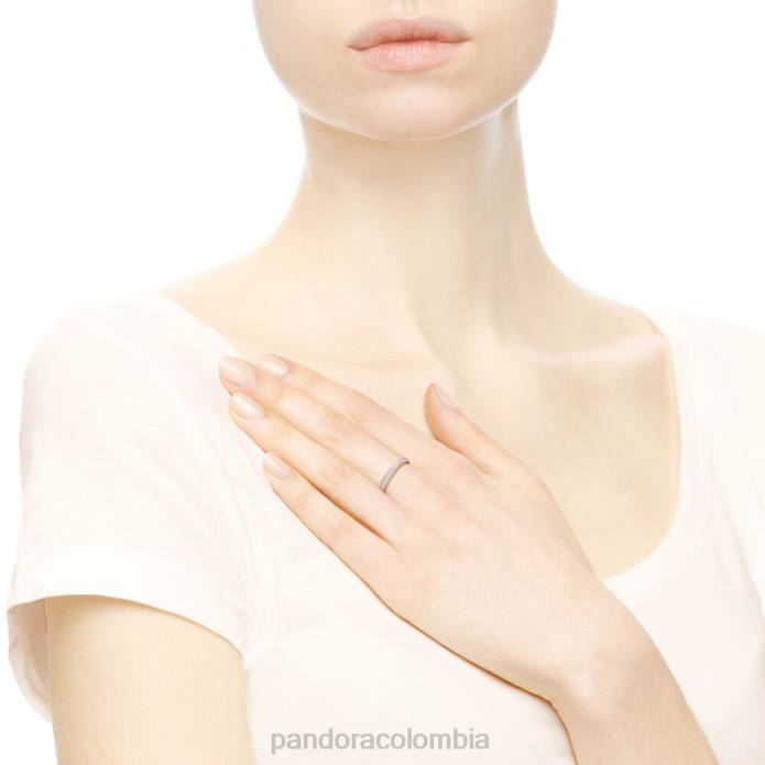 Pandora elegante anillo con pavé Oro de Rose plateado J2LX420 accesorios