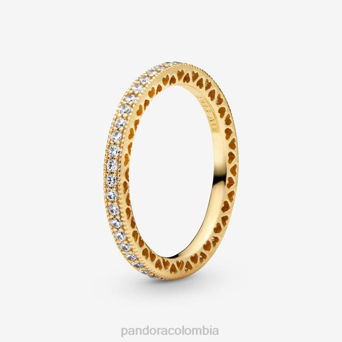 Pandora anillo con brillo y corazones Chapado en oro J2LX579 accesorios