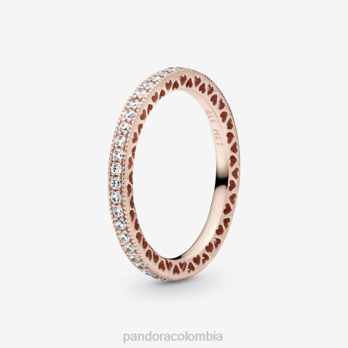 Pandora anillo con brillo y corazones Oro de Rose plateado J2LX577 accesorios