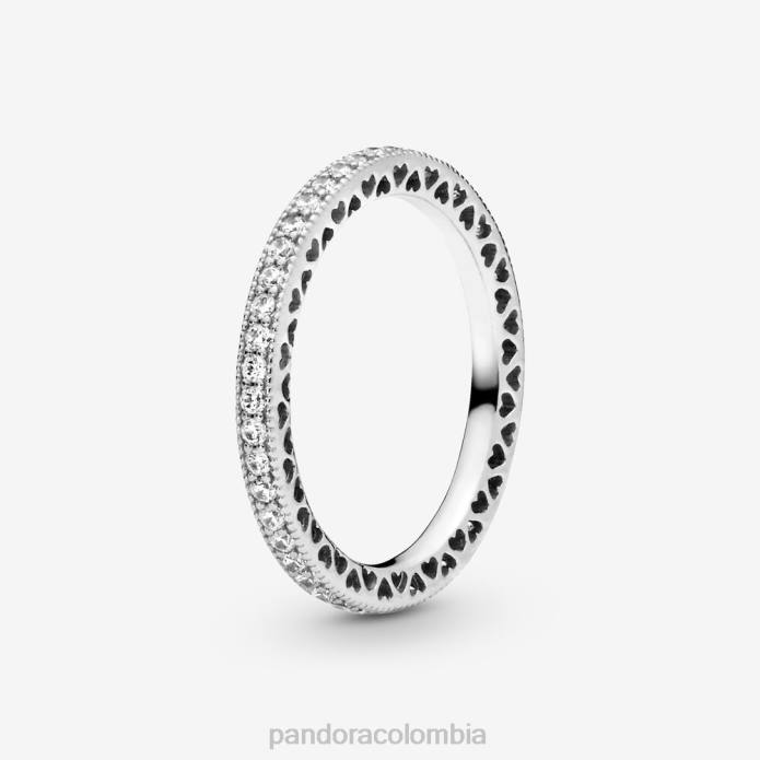 Pandora anillo con brillo y corazones Plata esterlina J2LX578 accesorios
