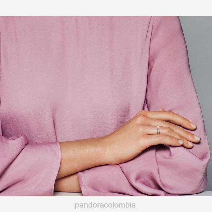 Pandora anillo con líneas retorcidas brillantes Oro de Rose plateado J2LX531 accesorios