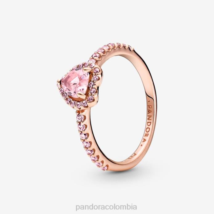 Pandora anillo de corazón elevado brillante Oro de Rose plateado J2LX490 accesorios