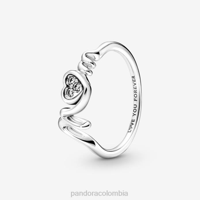 Pandora anillo de corazón pavimentado de mamá Plata esterlina J2LX676 accesorios