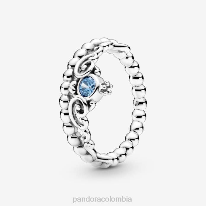Pandora anillo tiara cenicienta disney plata esterlina/azul J2LX549 accesorios