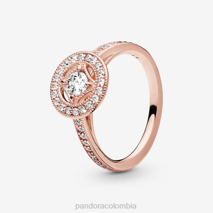 Pandora anillo circular vintage Oro de Rose plateado J2LX688 accesorios