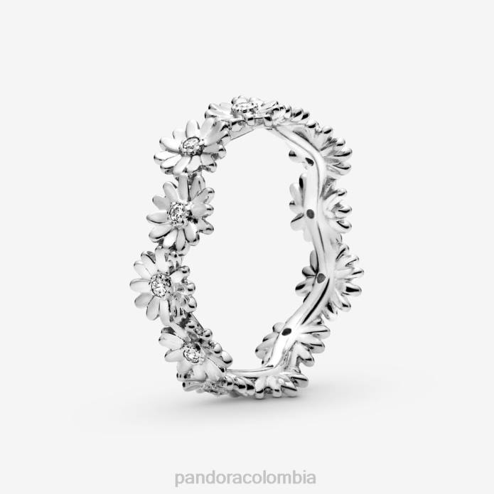 Pandora anillo con corona de flores y margaritas brillantes Plata esterlina J2LX610 accesorios