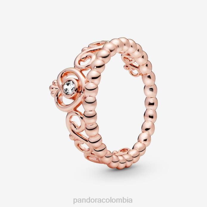 Pandora anillo de corona de tiara de princesa Oro de Rose plateado J2LX517 accesorios