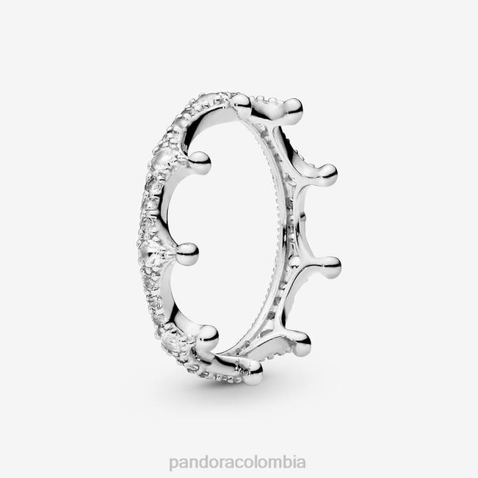 Pandora anillo de corona transparente y brillante Plata esterlina J2LX594 accesorios