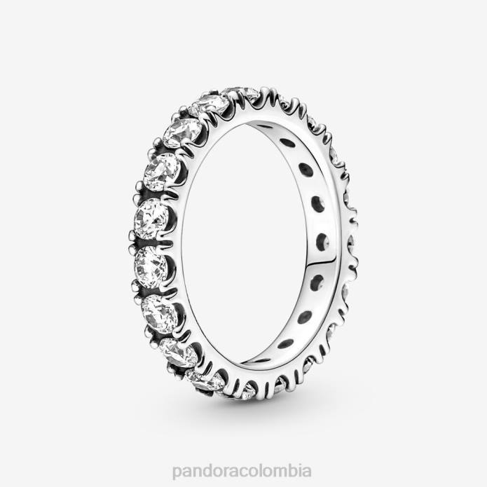 Pandora anillo de eternidad con hileras brillantes Plata esterlina J2LX644 accesorios