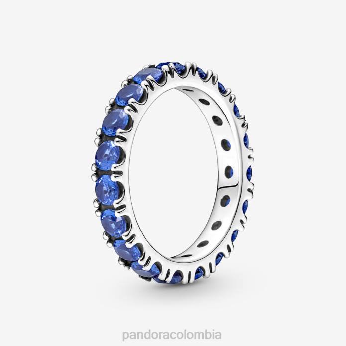 Pandora anillo de eternidad con hileras brillantes Plata esterlina J2LX659 accesorios