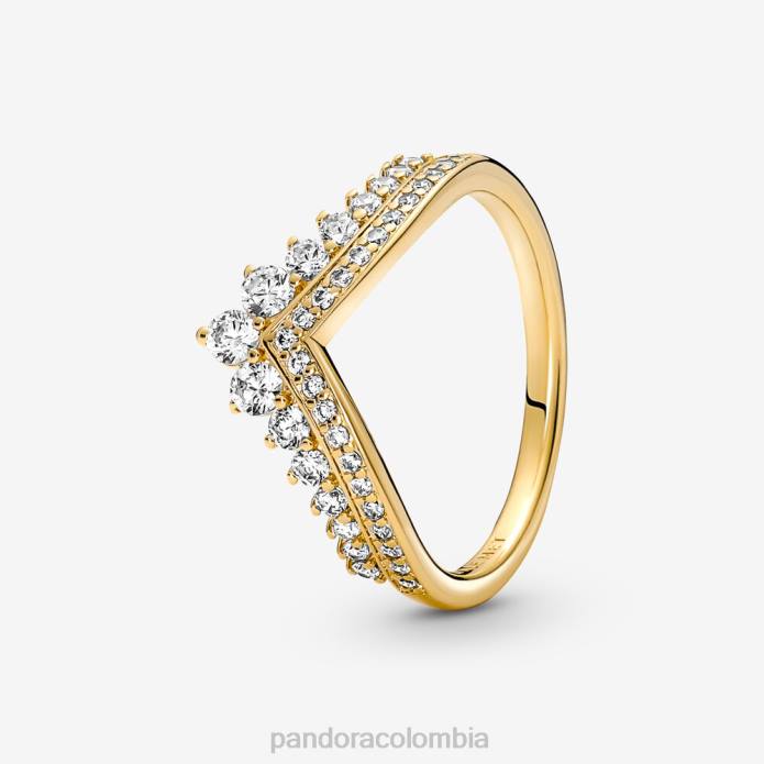 Pandora anillo de tiara de deseo atemporal Chapado en oro J2LX555 accesorios