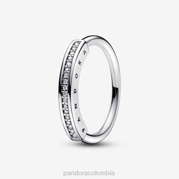 Pandora anillo pavé con firma i-d Plata esterlina J2LX586 accesorios
