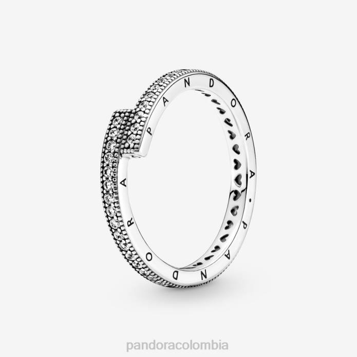 Pandora anillo superpuesto brillante Plata esterlina J2LX595 accesorios