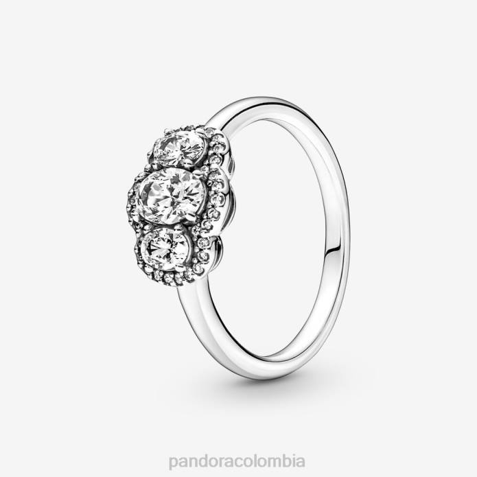 Pandora anillo vintage de tres piedras Plata esterlina J2LX690 accesorios