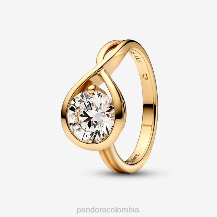 Pandora Anillo de diamantes de 2,00 ct tw creado en laboratorio Brilliance oro J2LX541 accesorios