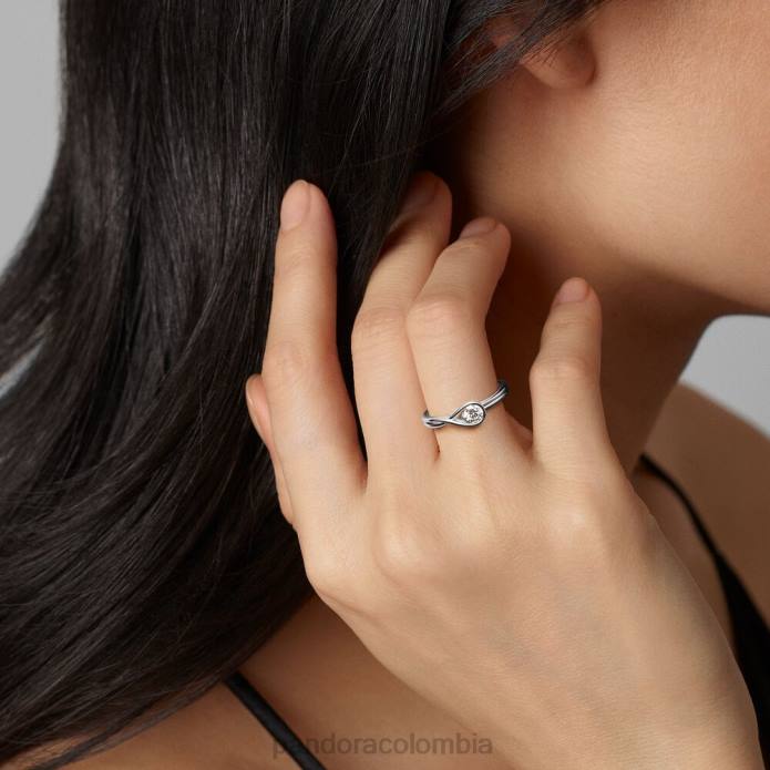 Pandora anillo de diamantes de 0,25 ct tw creado en laboratorio brillantez Plata esterlina J2LX507 accesorios