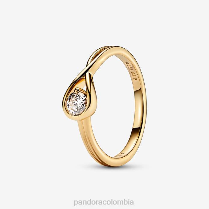 Pandora anillo de diamantes de 0,25 ct tw creado en laboratorio brillantez oro J2LX505 accesorios