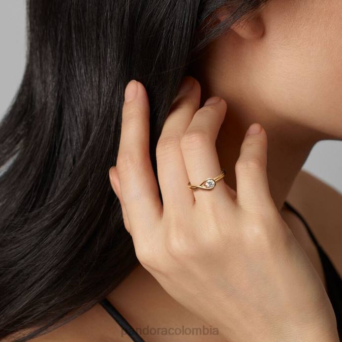 Pandora anillo de diamantes de 0,25 ct tw creado en laboratorio brillantez oro J2LX505 accesorios