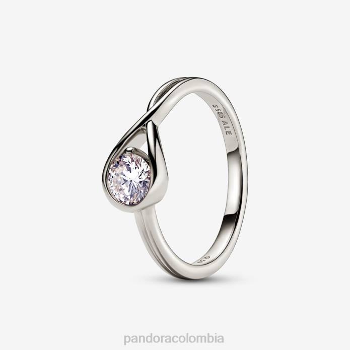 Pandora anillo de diamantes de 0,50 ct tw creado en laboratorio brillantez Oro blanco J2LX495 accesorios