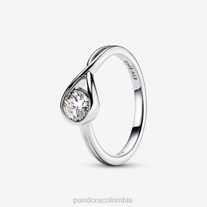 Pandora anillo de diamantes de 0,50 ct tw creado en laboratorio brillantez Plata esterlina J2LX496 accesorios