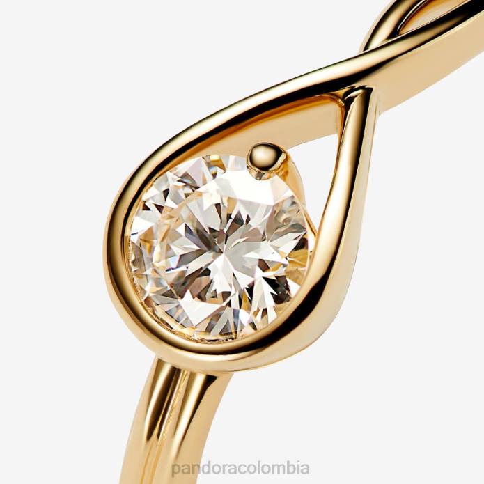 Pandora anillo de diamantes de 0,50 ct tw creado en laboratorio brillantez oro J2LX494 accesorios