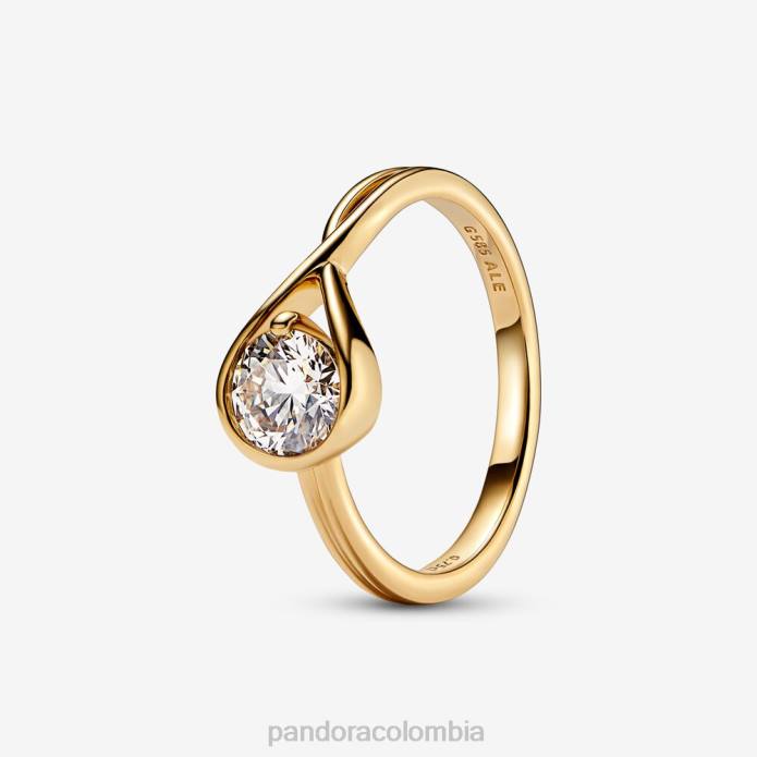 Pandora anillo de diamantes de 0,75 ct tw creado en laboratorio brillantez oro J2LX544 accesorios