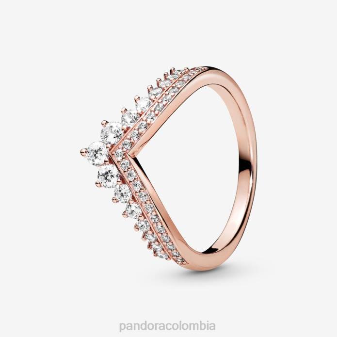 Pandora anillo de espoleta de princesa Oro de Rose plateado J2LX554 accesorios