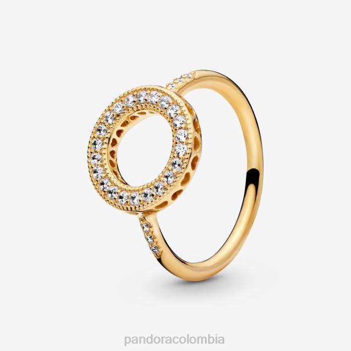 Pandora anillo de halo brillante Chapado en oro J2LX697 accesorios