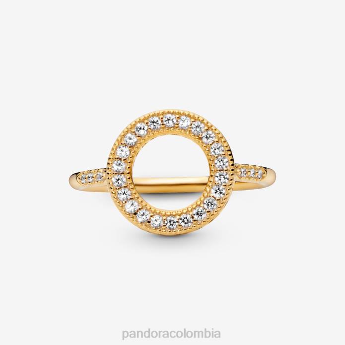 Pandora anillo de halo brillante Chapado en oro J2LX697 accesorios