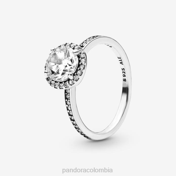 Pandora anillo redondo con halo brillante Plata esterlina J2LX529 accesorios