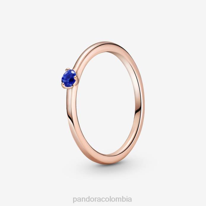 Pandora anillo solitario estelar chapado en oro rosa/azul J2LX631 accesorios