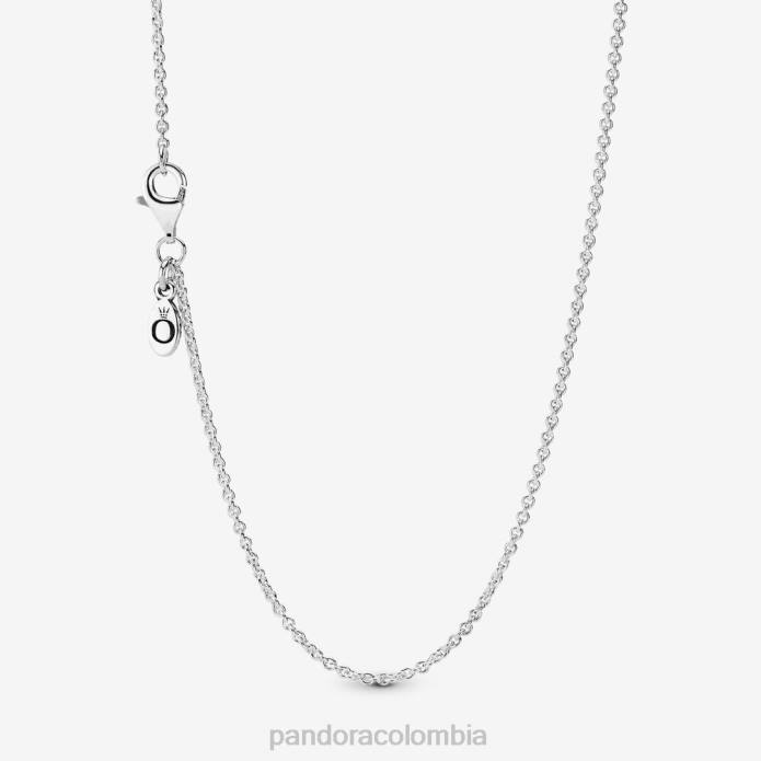Pandora collar clásico de cadena tipo cable Plata esterlina J2LX717 accesorios