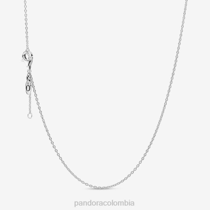 Pandora collar clásico de cadena tipo cable Plata esterlina J2LX733 accesorios