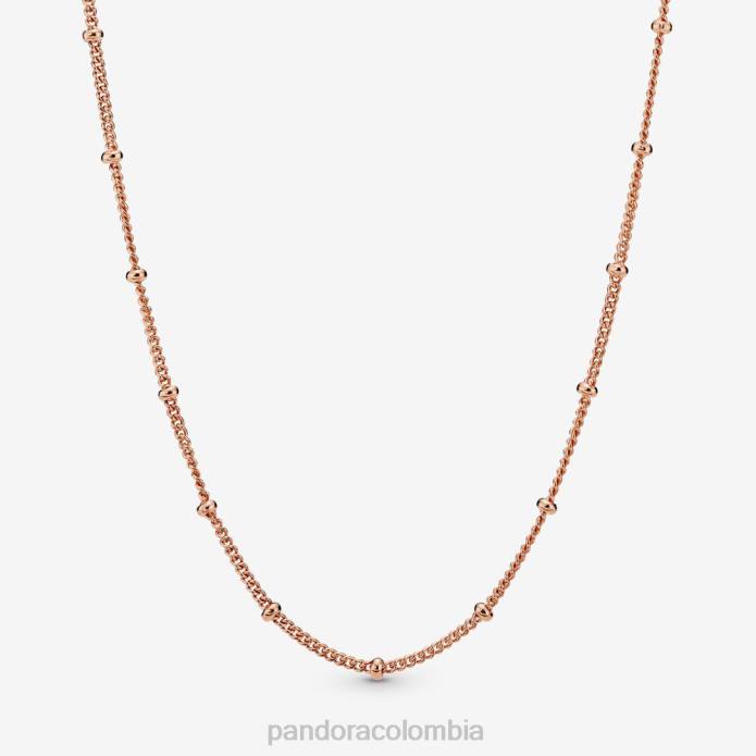 Pandora collar de cadena con cuentas oro rosa J2LX747 accesorios