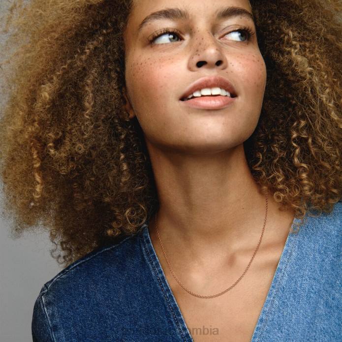 Pandora collar de cadena tipo cable Oro de Rose plateado J2LX748 accesorios