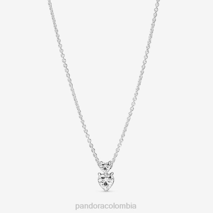 Pandora brillante conjunto de joyas con dos corazones color estándar J2LX759 accesorios