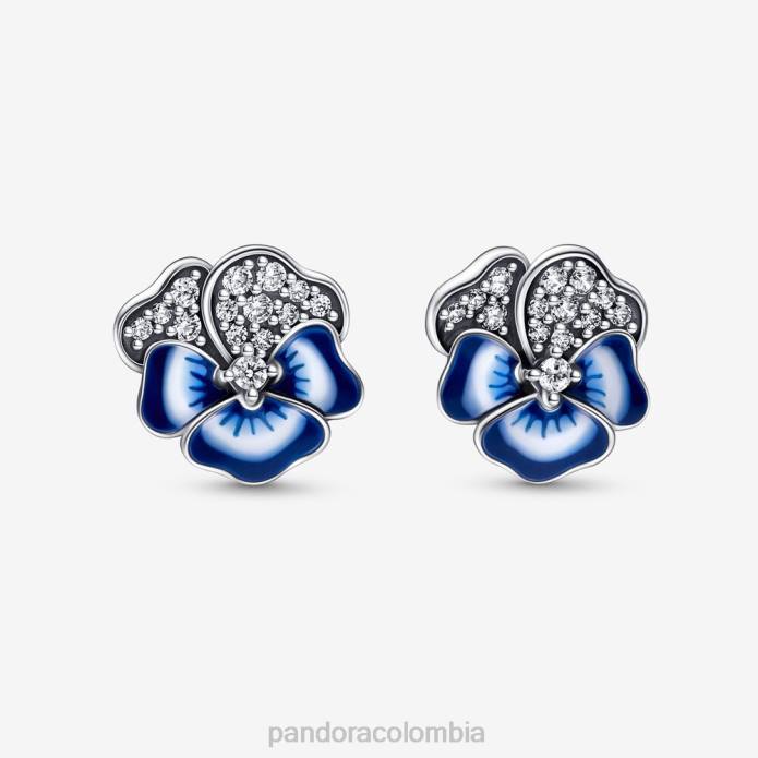 Pandora set de collar y aretes de pensamiento color estándar/azul J2LX770 accesorios