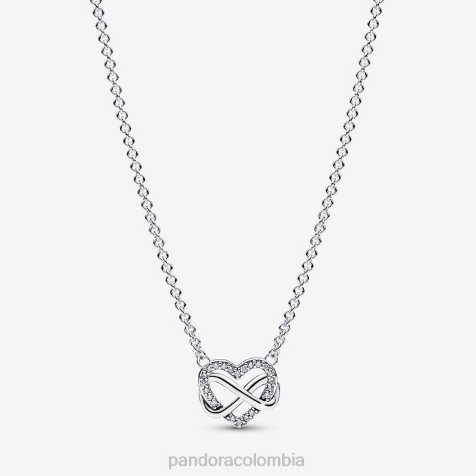 Pandora Collar Collier con corazón infinito brillante Plata esterlina J2LX749 accesorios